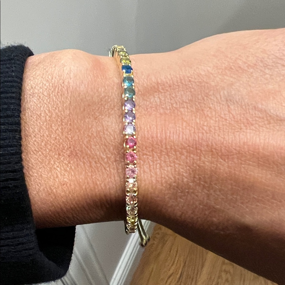 Elegant Multicolor Gold Plated Bracelet